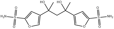 4-(2,4-dihydroxy-4-(5-sulfamoylfuran-3-yl)pentan-2-yl)furan-2-sulfonamide 结构式