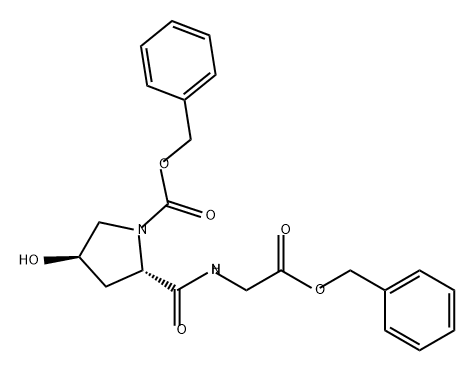 Glycine, N-[trans-4-hydroxy-1-[(phenylmethoxy)carbonyl]-L-prolyl]-, phenylmethyl ester (9CI) Structure