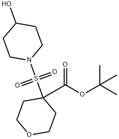 2H-Pyran-4-carboxylic acid, tetrahydro-4-[(4-hydroxy-1-piperidinyl)sulfonyl]-, 1,1-dimethylethyl ester