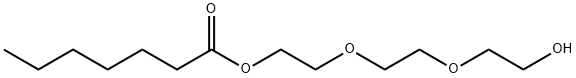 Heptanoic acid 2-[2-(2-hydroxyethoxy)ethoxy]ethyl ester, 62304-83-0, 结构式