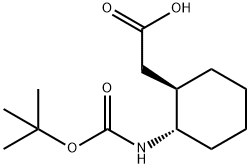 N-Boc-2-((1R,2S)-2-aminocyclohexyl)acetic acid Structure