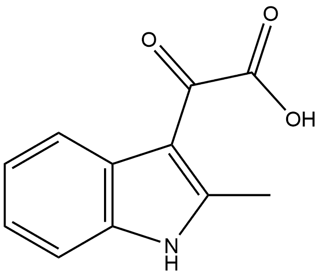 2-(2-甲基-1H-吲哚-3-基)-2-氧代乙酸 结构式
