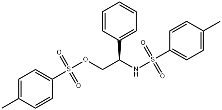 Benzenesulfonamide, 4-methyl-N-[(1R)-2-[[(4-methylphenyl)sulfonyl]oxy]-1-phenylethyl]- Structure