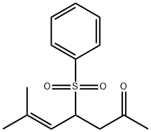 5-Hepten-2-one, 6-methyl-4-(phenylsulfonyl)- Struktur