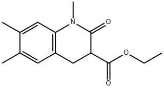 Ethyl 1,6,7-trimethyl-2-oxo-1,2,3,4-tetrahydroquinoline-3-carboxylate,6278-45-1,结构式
