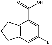 6-溴-2,3-二氢-1H-茚-4-羧酸, 62854-56-2, 结构式