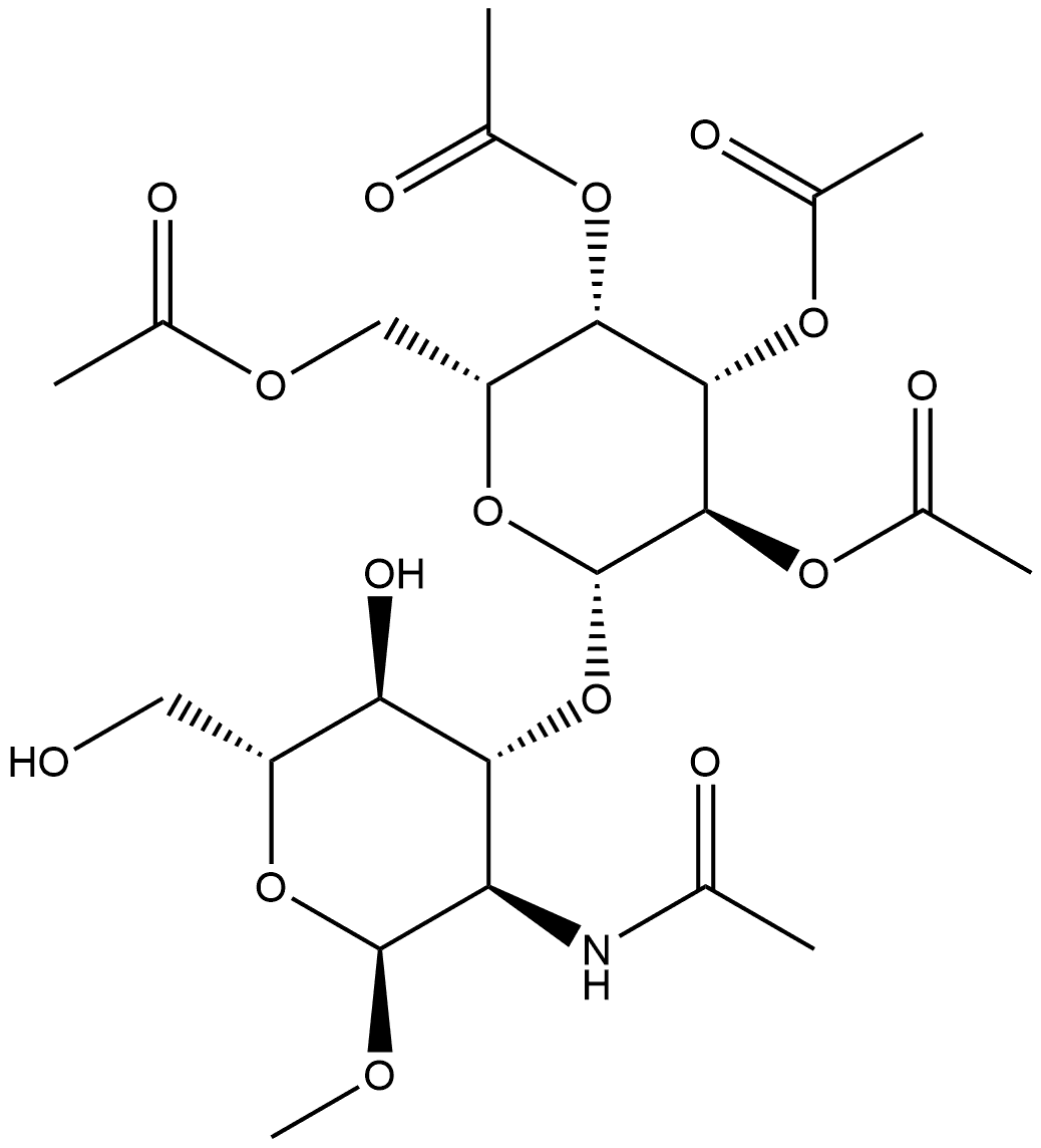 Methyl 2-Acetamido-2-deoxy-O-[-D-(2,3,4,6-tetraacetyl) galactopyranosyl]-α-D-glucopyranoside Struktur