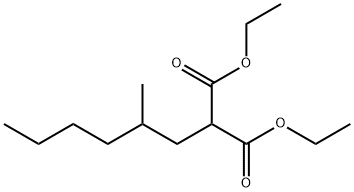Propanedioic acid, 2-(2-methylhexyl)-, 1,3-diethyl ester 化学構造式