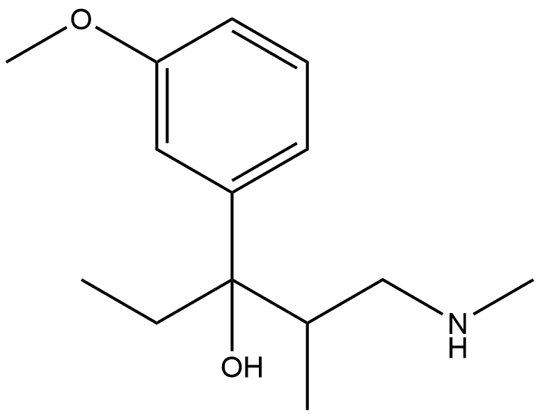 Benzenemethanol, α-ethyl-3-methoxy-α-[1-methyl-2-(methylamino)ethyl]- Structure