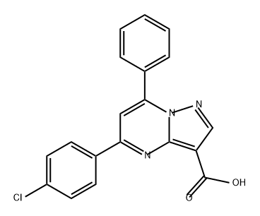 Pyrazolo[1,5-a]pyrimidine-3-carboxylic acid, 5-(4-chlorophenyl)-7-phenyl- Structure