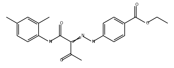 Benzoic acid, 4-[2-[1-[[(2,4-dimethylphenyl)amino]carbonyl]-2-oxopropylidene]hydrazinyl]-, ethyl ester