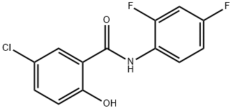 Benzamide, 5-chloro-N-(2,4-difluorophenyl)-2-hydroxy- Struktur