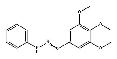Benzaldehyde, 3,4,5-trimethoxy-, 2-phenylhydrazone Structure