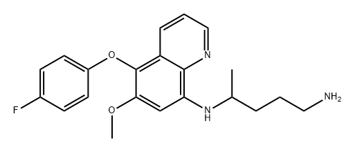 1,4-Pentanediamine, N4-[5-(4-fluorophenoxy)-6-methoxy-8-quinolinyl]- Structure