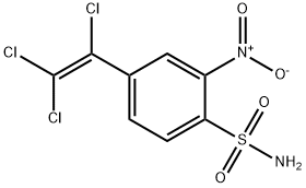 Benzenesulfonamide, 2-nitro-4-(1,2,2-trichloroethenyl)- Struktur