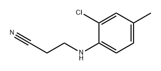 Propanenitrile, 3-[(2-chloro-4-methylphenyl)amino]-,63734-49-6,结构式