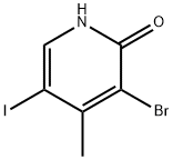 3-bromo-5-iodo-4-methyl-1,2-dihydropyridin-2-one 结构式