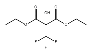 Propanedioic acid, 2-hydroxy-2-(trifluoromethyl)-, 1,3-diethyl ester 结构式