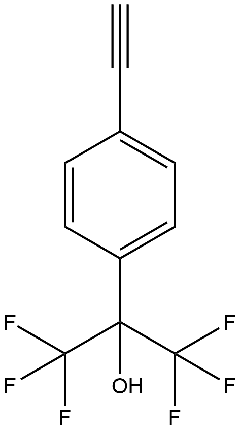 Benzenemethanol, 4-ethynyl-α,α-bis(trifluoromethyl)- Structure