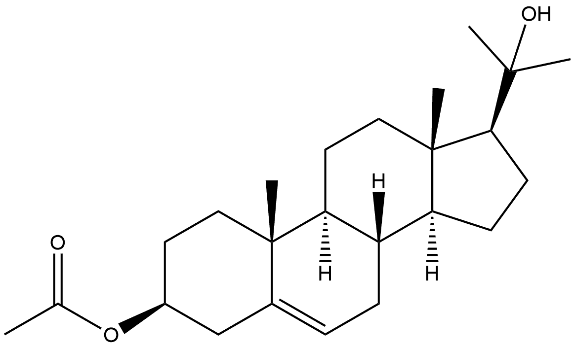 Pregn-5-ene-3,20-diol, 20-methyl-, 3-acetate, (3β)- Structure