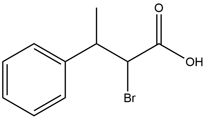 Benzenepropanoic acid, α-bromo-β-methyl- Structure