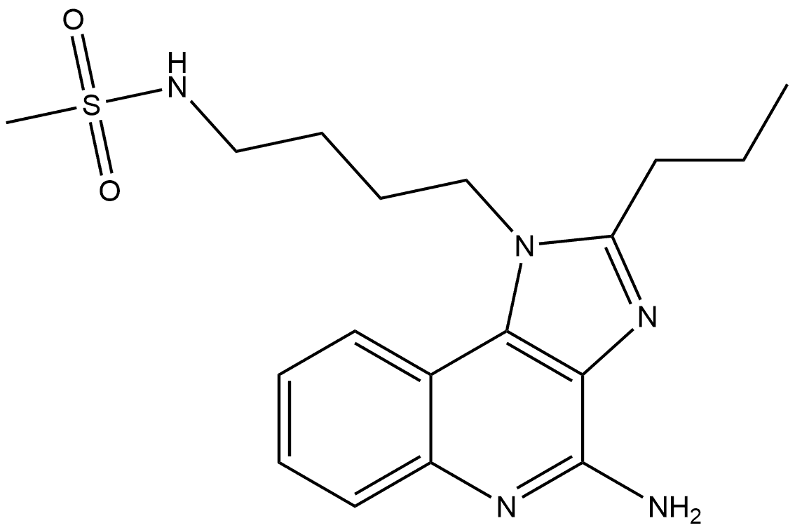 N-[4-(4-amino-2-propylimidazo[4,5-c]quinolin-1-yl)butyl]methanesulfonamide Structure