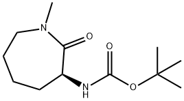 1,1-Dimethylethyl N-[(3S)-hexahydro-1-methyl-2-oxo-1H-azepin-3-yl]carbamate,643043-53-2,结构式