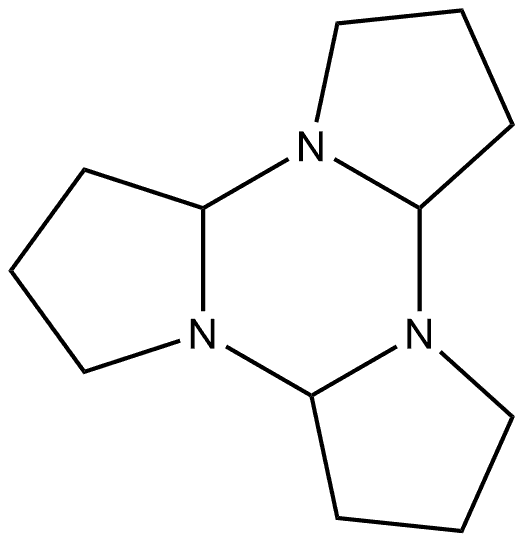 Tripyrrolo[1,2-a:1',2'-c:1'',2''-e][1,3,5]triazine, dodecahydro-, (4aR,8aR,12aR)-rel- (9CI) Struktur