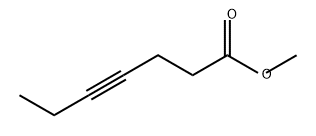 4-ヘプチン酸メチル 化学構造式