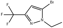 5-溴-1-乙基-3-(三氟甲基)-1H-吡唑, 643759-53-9, 结构式