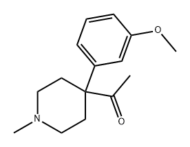 Ethanone, 1-[4-(3-methoxyphenyl)-1-methyl-4-piperidinyl]- Struktur