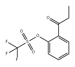 Methanesulfonic acid, 1,1,1-trifluoro-, 2-(1-oxopropyl)phenyl ester Structure