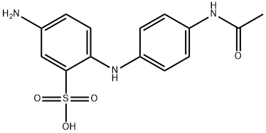 BENZENE SULFONIC ACID 2-(P-ACETAMIDOANILINO)-5-A Struktur