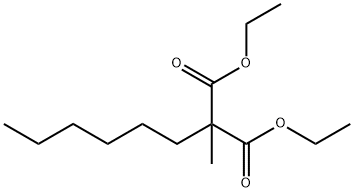 Propanedioic acid, 2-hexyl-2-methyl-, 1,3-diethyl ester Structure