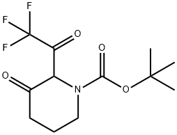 1-Piperidinecarboxylic acid, 3-oxo-2-(2,2,2-trifluoroacetyl)-, 1,1-dimethylethyl ester