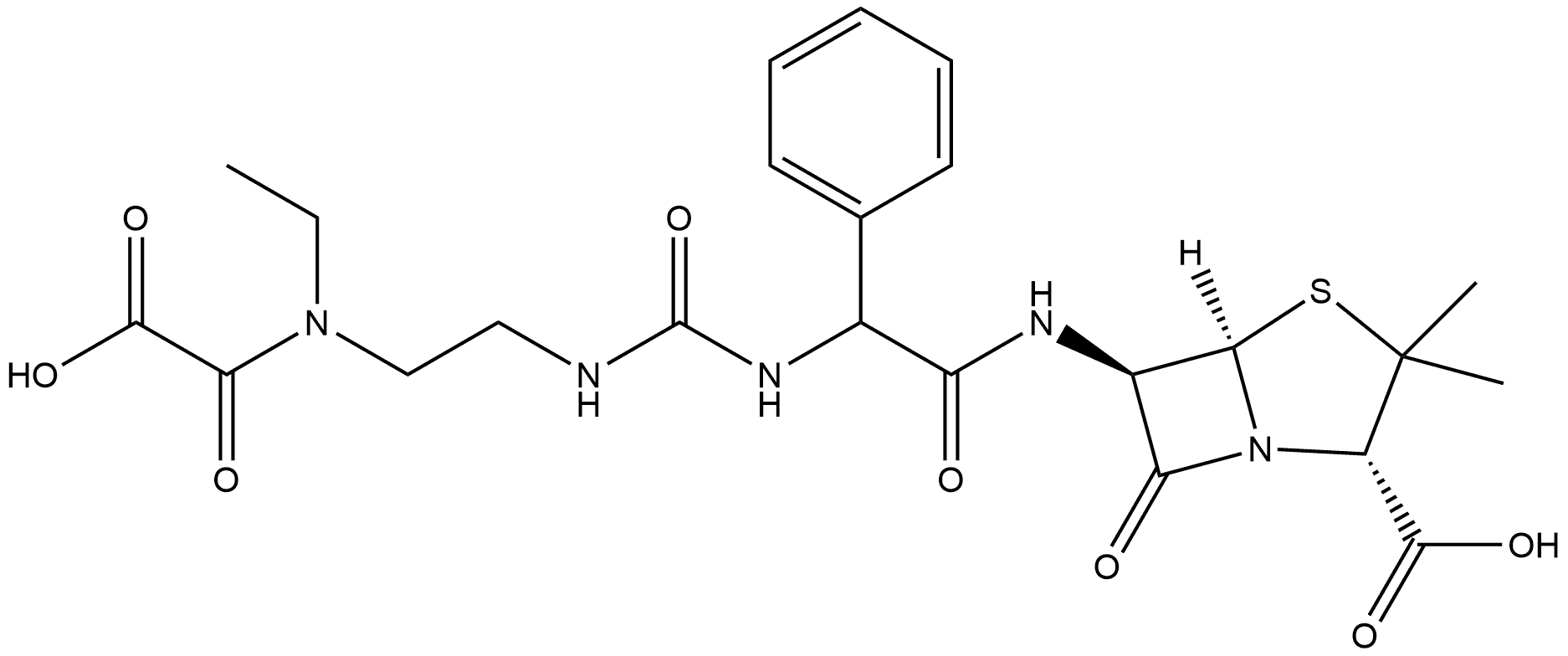 哌拉西林杂质, 64844-70-8, 结构式