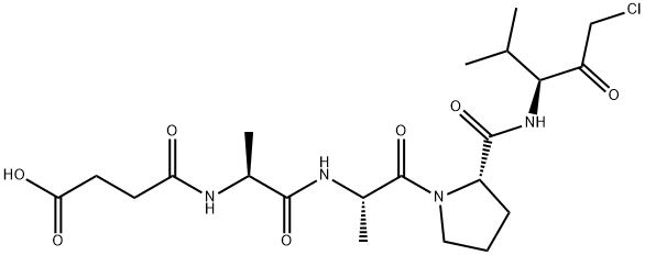 succinyl-alanyl-alanyl-prolyl-valine chloromethyl ketone Struktur