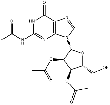 N-乙酰基-2′,3′-乙酰基鸟苷, 65360-02-3, 结构式