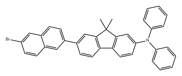 9H-Fluoren-2-amine, 7-(6-bromo-2-naphthalenyl)-9,9-dimethyl-N,N-diphenyl- Structure