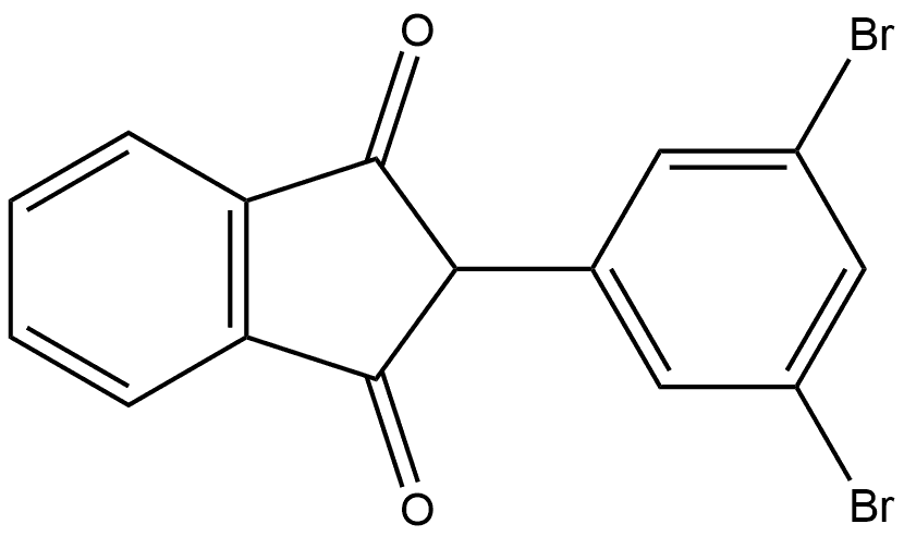 2-(3,5-Dibromophenyl)-1H-indene-1,3(2H)-dione Structure