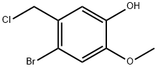 4-溴-5-(氯甲基)-2-甲氧基苯酚 结构式