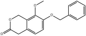 3H-2-Benzopyran-3-one, 1,4-dihydro-8-methoxy-7-(phenylmethoxy)- Struktur