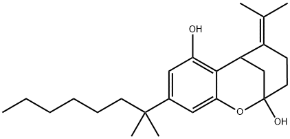 2,6-Methano-2H-1-benzoxocin-2,7-diol, 9-(1,1-dimethylheptyl)-3,4,5,6-tetrahydro-5-(1-methylethylidene)- 结构式