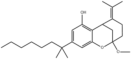 2,6-Methano-2H-1-benzoxocin-7-ol, 9-(1,1-dimethylheptyl)-3,4,5,6-tetrahydro-2-methoxy-5-(1-methylethylidene)- 结构式
