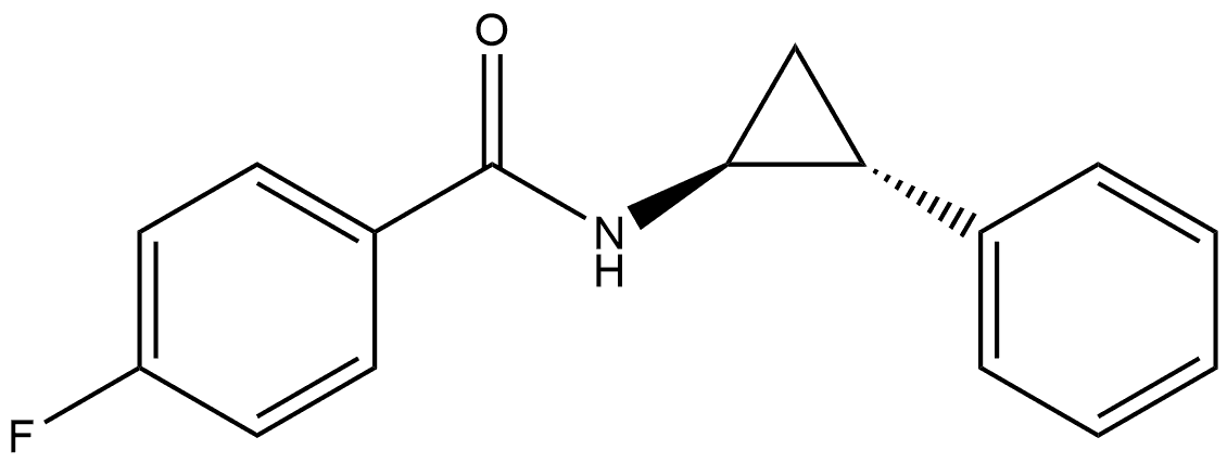 Benzamide, 4-fluoro-N-[(1R,2S)-2-phenylcyclopropyl]-, rel-(-)- (9CI) Structure