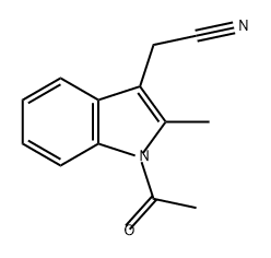 1H-Indole-3-acetonitrile, 1-acetyl-2-methyl- Structure