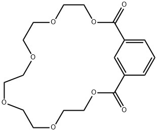 3,6,9,12,15,18- 氧代苯并双环[18.3.1] 二十四烷-1(24),20,22-三烯 2,19-二酮 结构式