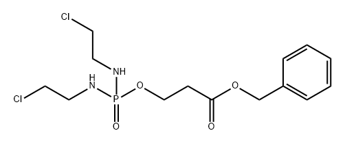 Propanoic acid, 3-[[bis[(2-chloroethyl)amino]phosphinyl]oxy]-, phenylmethyl ester