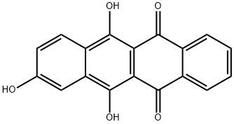 5,12-Naphthacenedione, 6,8,11-trihydroxy- Structure