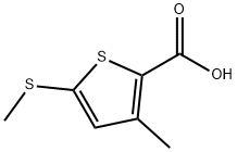 3-methyl-5-(methylsulfanyl)thiophene-2-carboxylic acid Struktur